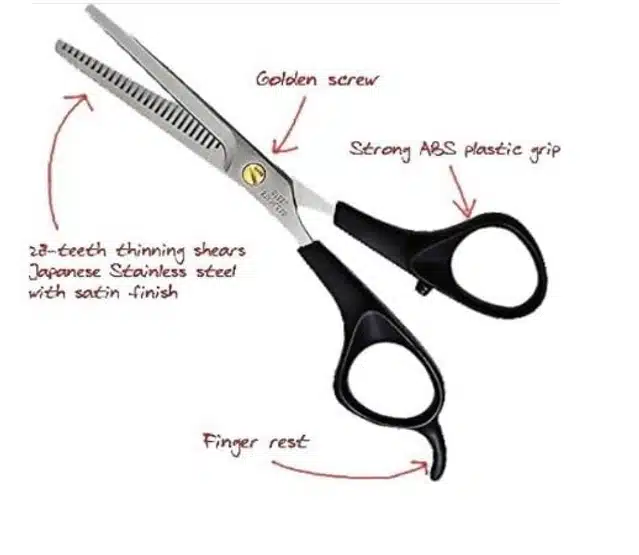 Stag Hair Cutting Scissor (Black)