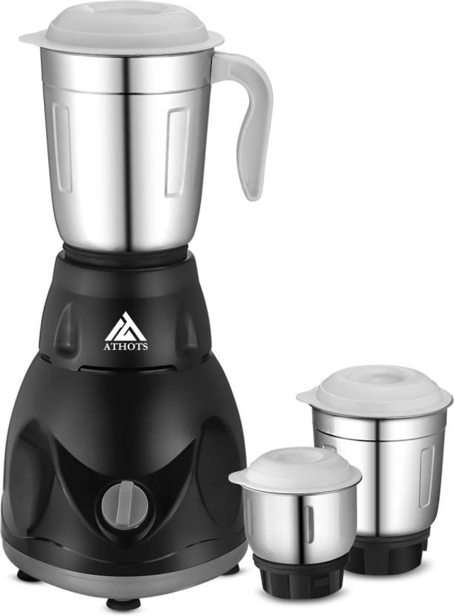 ATHOTS Eco Mingle CNC hybrid POWER FULL 555 Juicer Mixer Grinder (3 Jars, Black)