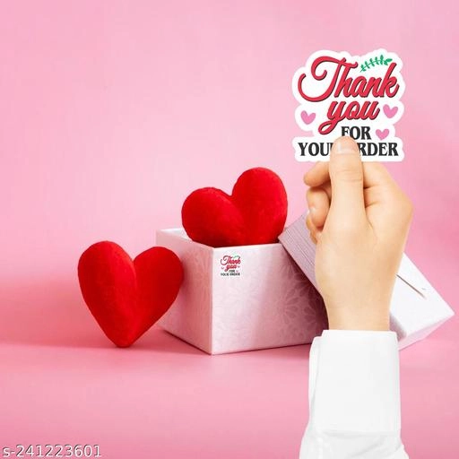 Thank You for Your Order Stickers (Multicolor, 1.5x1.5 inches) (Pack of 120)