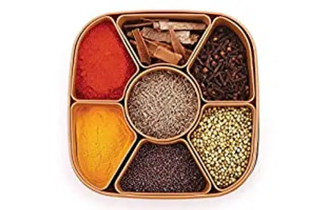 7 Compartments Spice Box (Multicolor)