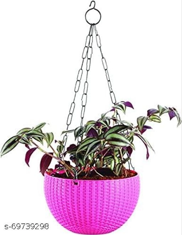 Plastic Hanging Planter (Multicolor, Pack of 10)