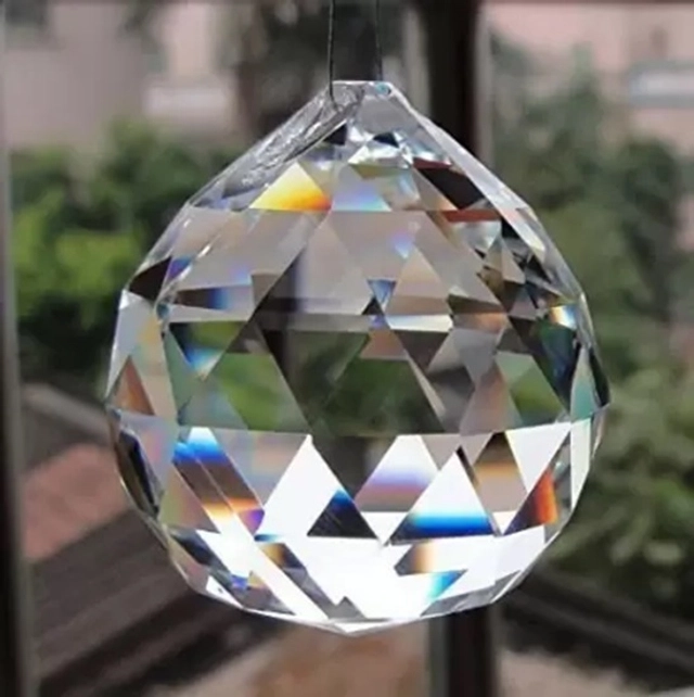 Crystal Fengshui Balls Wall Hanging (Transparent)