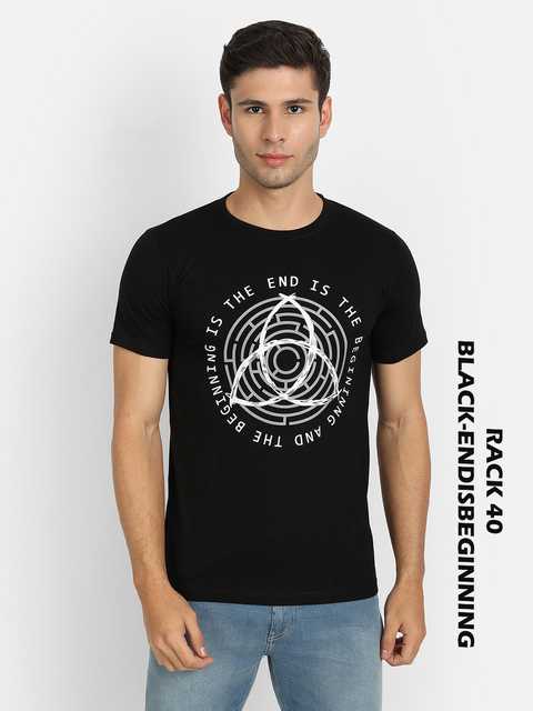 Dillen Killen Printed Trendy T-Shirts (Black, M) (DK-115)