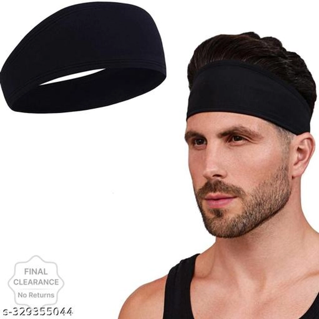 Cotton Blend Headband for Men & Women (Balck)