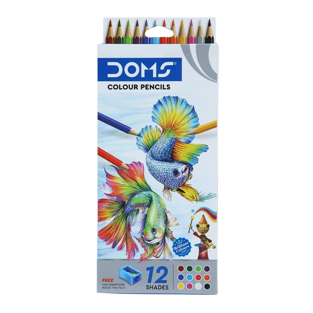 DOMS Color Pencils (Full size, 12 Shades, Pack of 1)