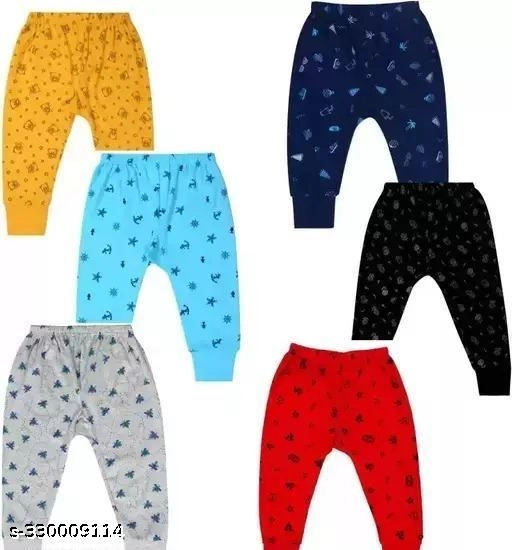 Cotton Blend Pyjamas for Kids (Multicolor, 0-3 Months) (Pack of 6)