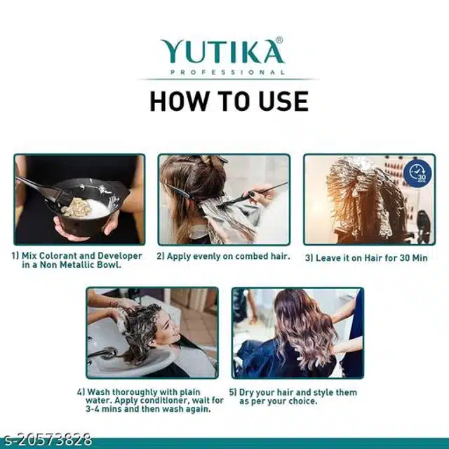 Yutika Professional Creme Hair Color (Natural Black, 100 g)