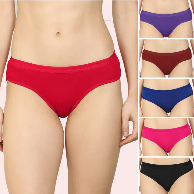 In-Curve Hipster Panties for Women (Pack Of 6) (Multicolor, M) (A96)