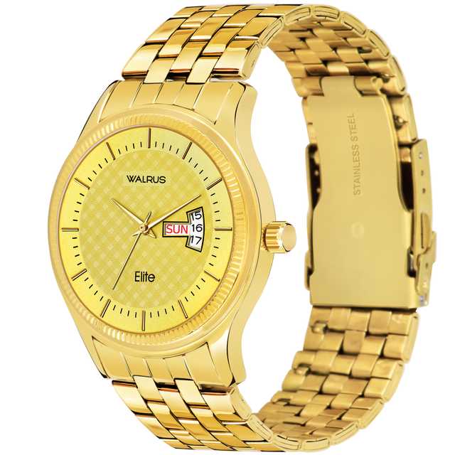 Walrus Alloy Men Analog Wrist Watch (Gold) (RC-394)