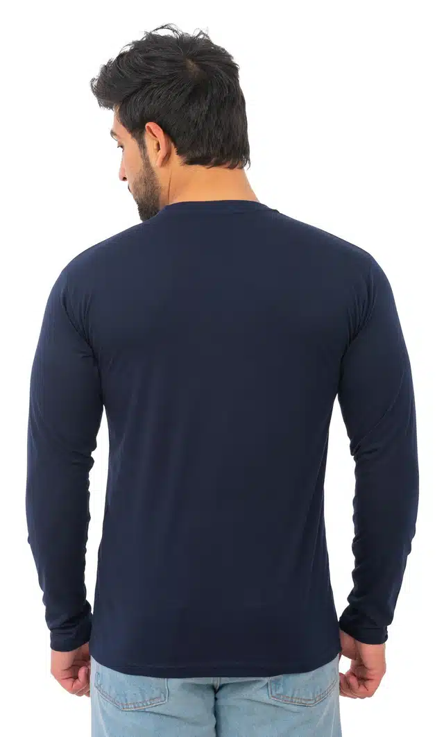 Men's Full Sleeves T-Shirt (Blue, XXL)
