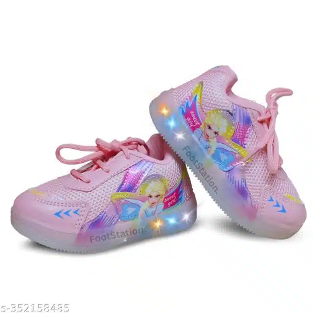 Lighting Sneakers for Girls (Pink, 2.5-3 Years)