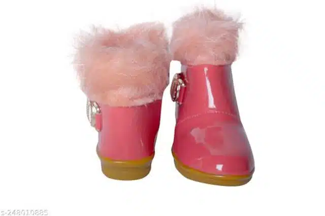 Boots for Girls (Peach, 18-21 Months)