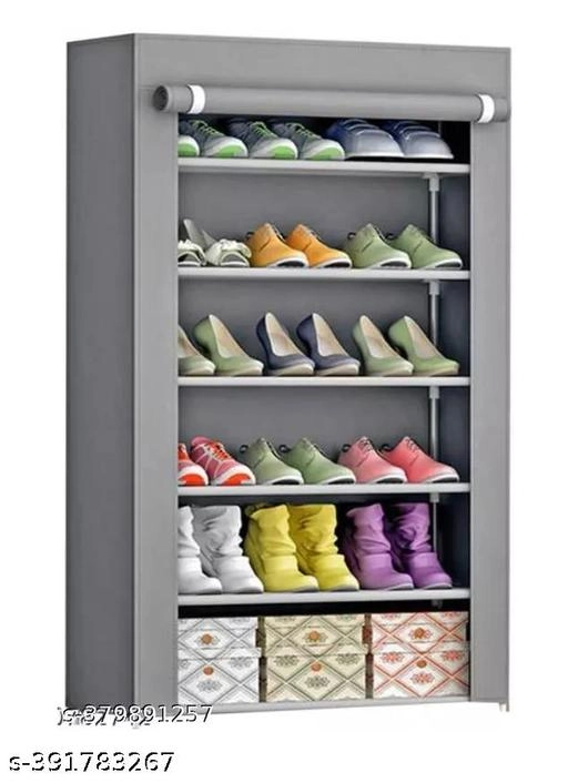 Metal 6 Layer Collapsible Multipurpose Rack (Grey)