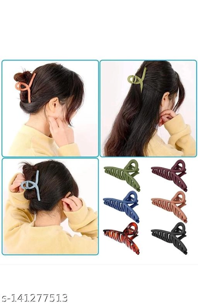 Hair Clutchers for Women & Girls (Multicolor, Pack of 6)