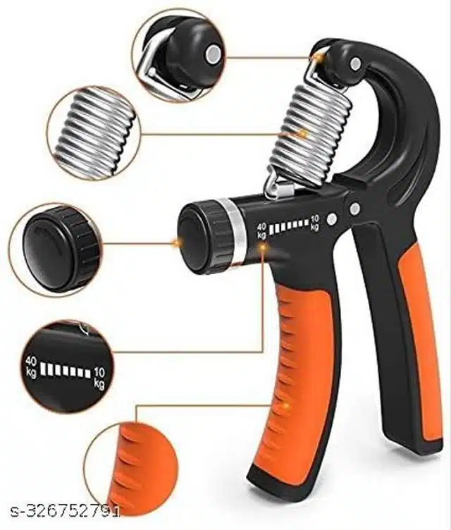 Hand Grip Exercise Equipment (Black & Orange)