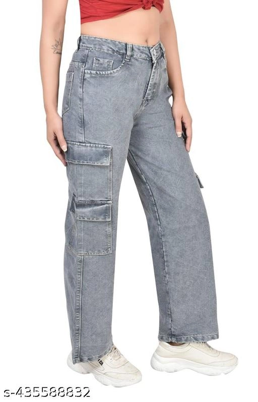 Denim Jeans for Women (Grey, 28)