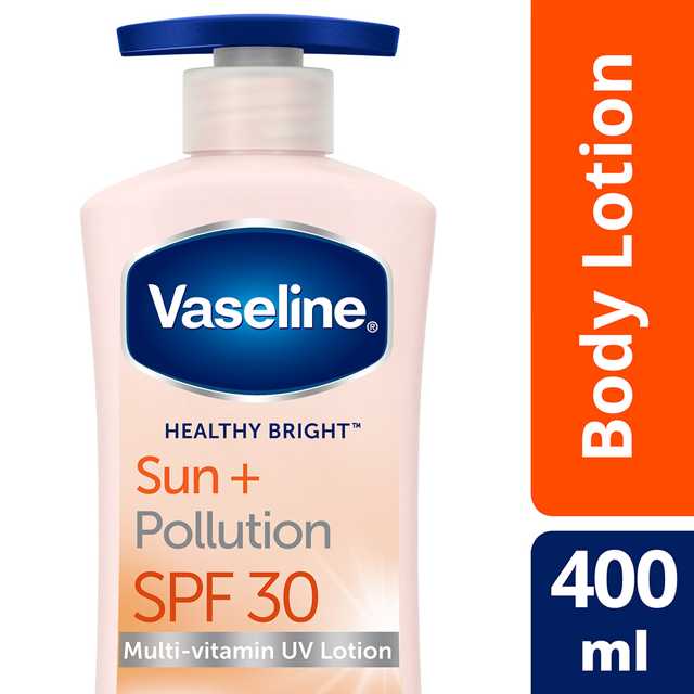वैसलीन हैल्थी ब्राइट सन + पॉलुशन प्रोटेक्शन SPF 30 बॉडी लोशन 400 ml