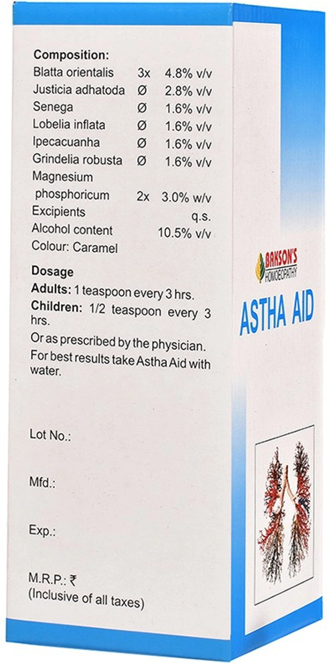 Bakson's Astha Aid Cough & Cold Relief Tonic (450 ml)