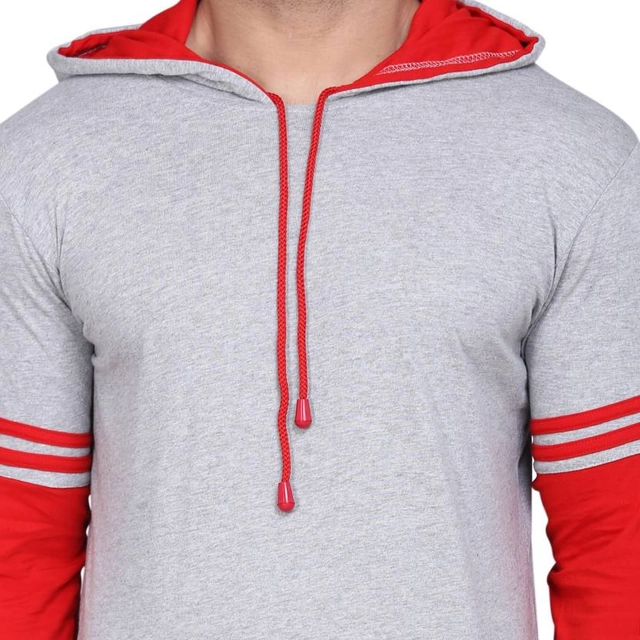 Hooded T-shirt for Men (Multicolor, XL