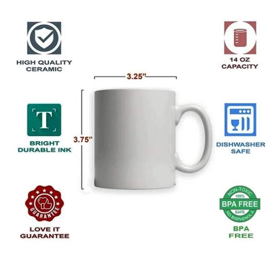 Ceramic Gifting Mug with Free Key Chain (White, 325 ml) (Set of 2)