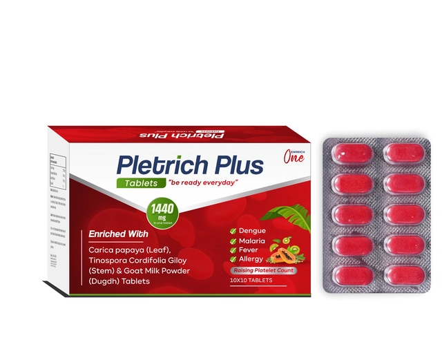 Enrich One Pletrich Plus 1440 mg Multivitamin 10 Pcs Tablets (Set of 10)