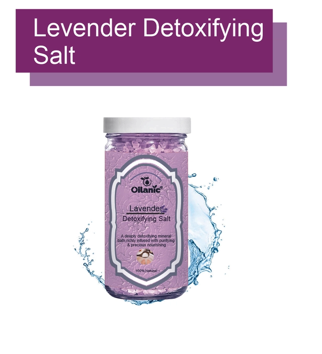 Oilanic Detoxifying Lavender Bath Salt Crystal (200 g)