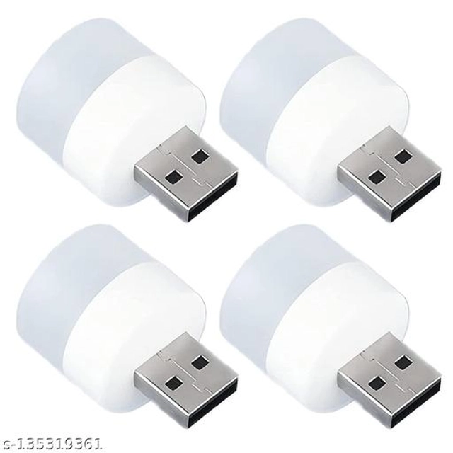 Mini USB LED Light (White, Pack of 4)