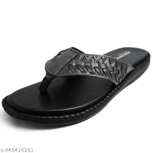 Flipflops for Men (Grey & Black, 6)