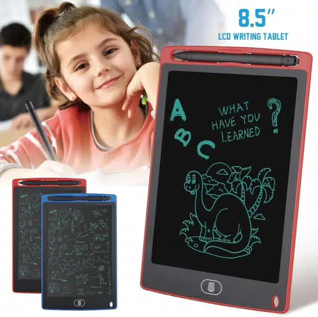 LCD Writing Graphic Tablets for Kids (Multicolor, 8.5 Inches)