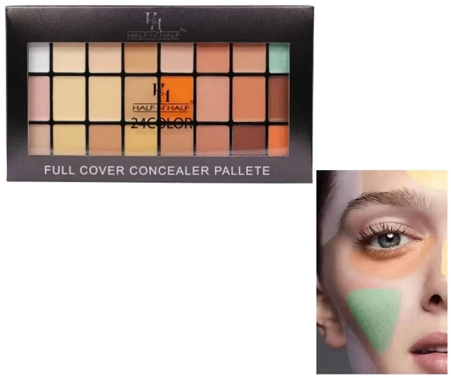 Half N Half 24 Shades Concealer Palette (Multicolor)