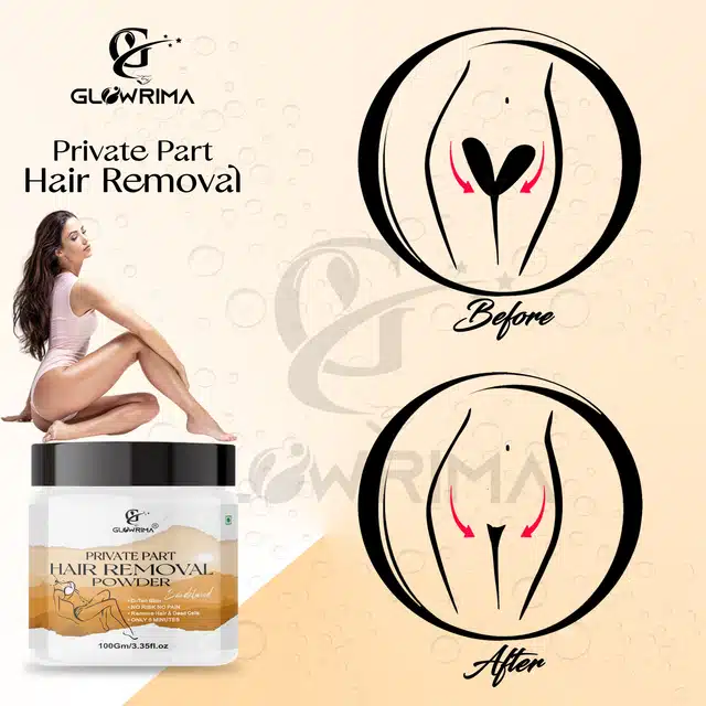 Glowrima Sandalwood Fragrance Private Part Hair Removal Powder  (100 g)