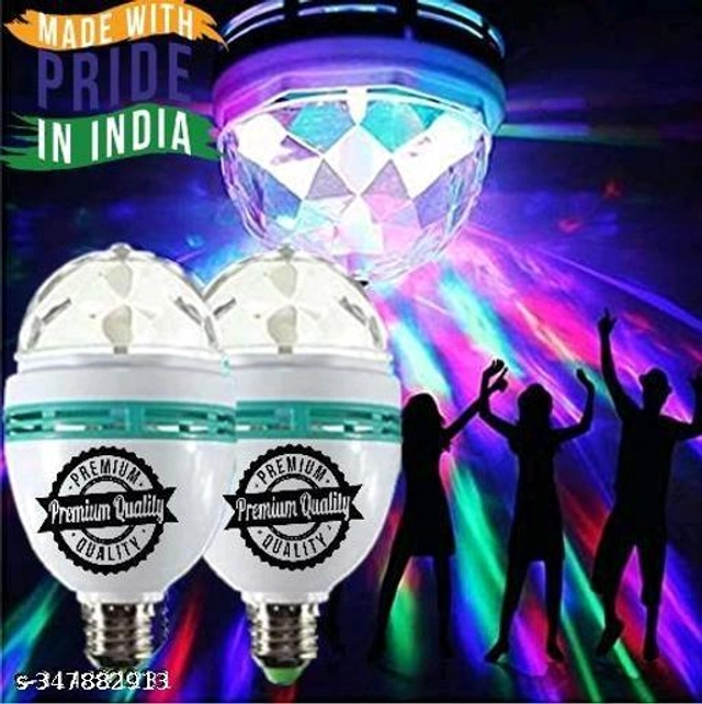 LED Crystal 360 Degree Rotating Bulb (Multicolor)