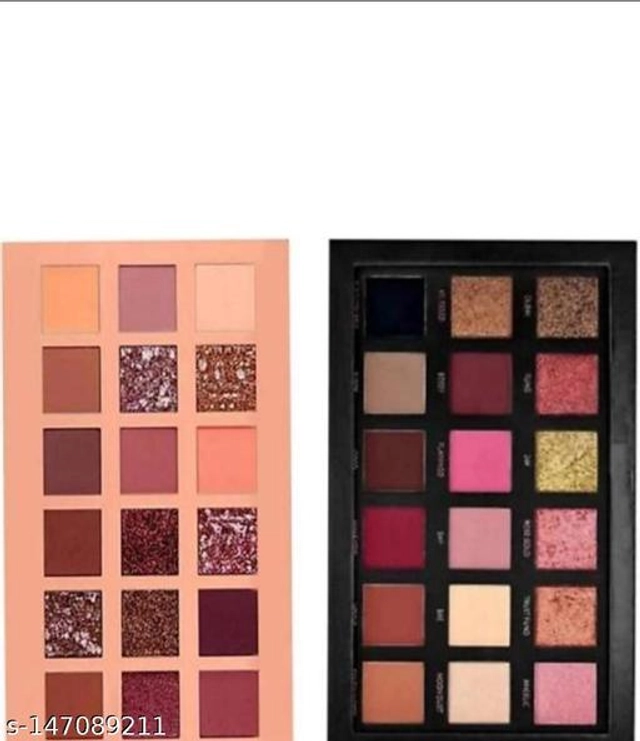 Nude & Rose Gold Eyeshadow Palette (Multicolor, Pack of 2)