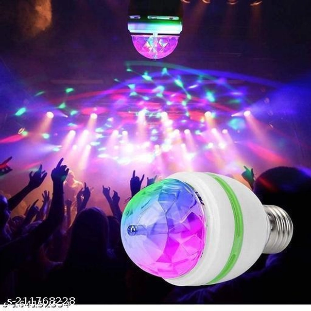 LED Crystal 360 Degree Rotating Bulb (Multicolor)