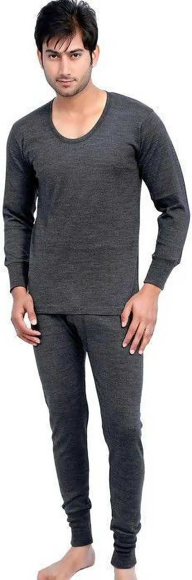 Polycotton Thermal Set for Men (Grey, S)