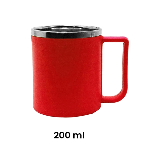 SLINGS  Steel Tea mug (200 ml each, Pack of 2)