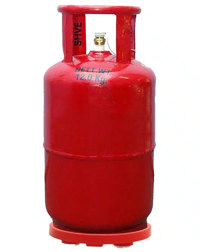 Gas Cylinder Trolley with Wheels (Red)