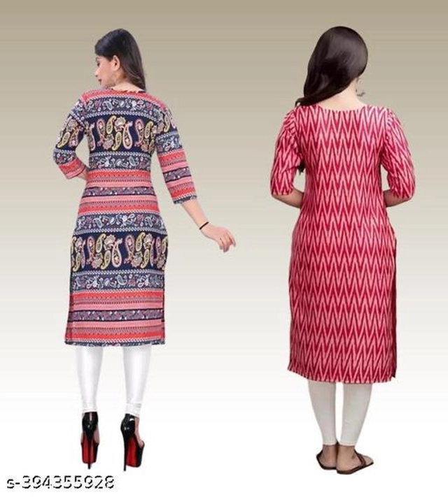 Crepe Kurtis for Women (Multicolor, S) (Pack of 2)