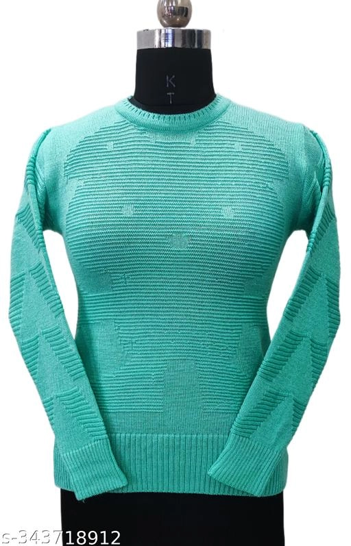 Woolen Solid Top for Women (Sea Green, Free Size)