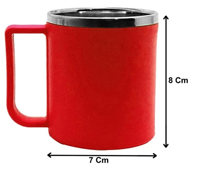 SLINGS  Steel Tea mug (200 ml each, Pack of 2)