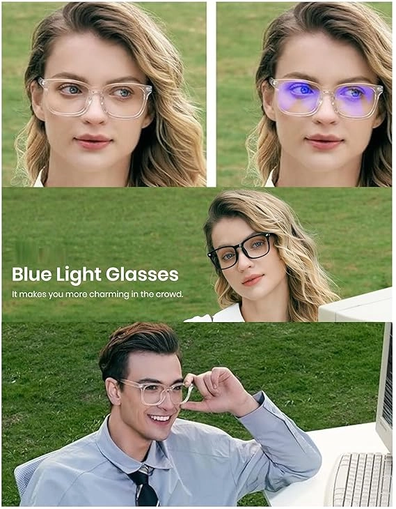 Plastic Sunglasses for Men & Women (Transparent)