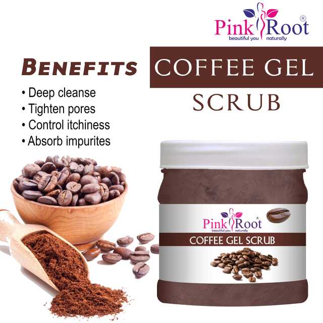 Pink Root Coffee Gel Face Scrub (Pack Of 1, 500 ml) (MI-138)