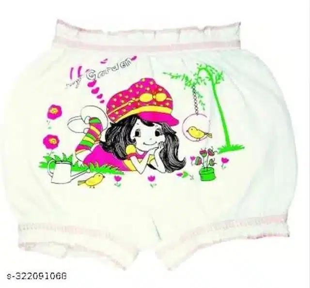 Cotton Briefs for Girls (Multicolor, 0-6 Months) (Pack of 6)