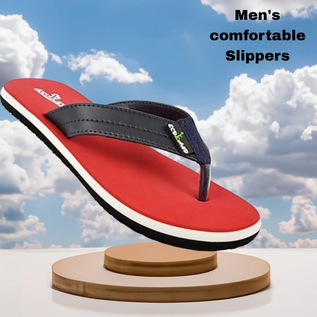 Slippers for Men (Red, 6)