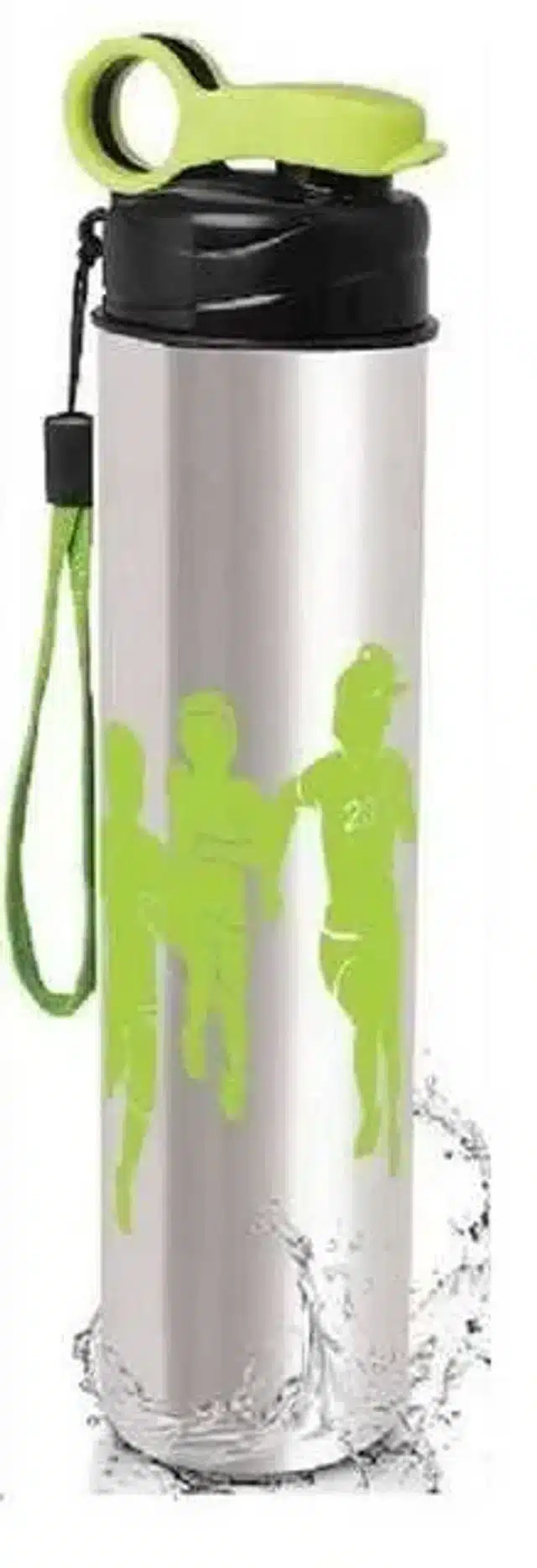 Stainless Steel Non-Insulated Water Bottle (Green, 500 ml)