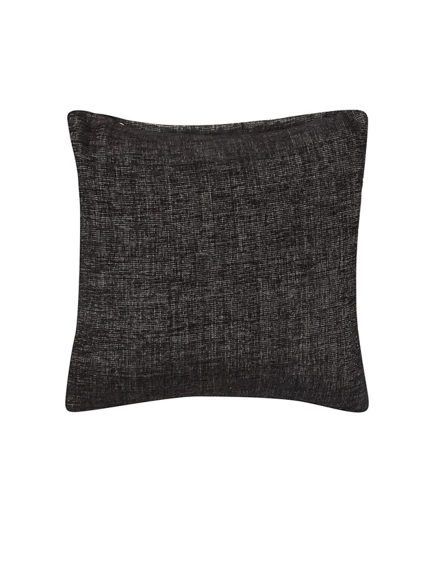 Cotton Cushion Cover (Black, 16x16 inches)