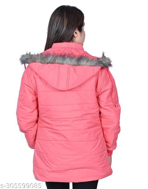 Nylon Jacket for Women (Pink, L)