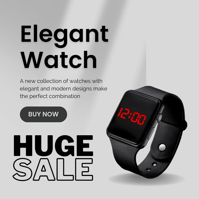 Digital Watch for Kids (Black)