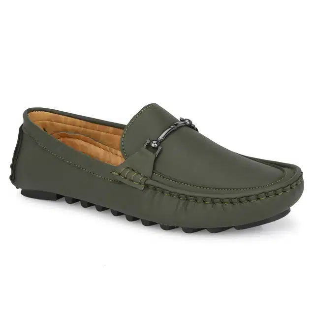 Men's Casual Loafers (Green, 7) (JF-187)