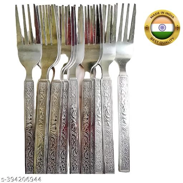 Stainless Steel Forks (Silver, Pack of 12)